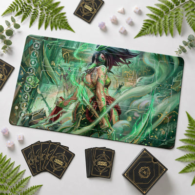 Akali Jade Playmat - LoL Riftbound TCG Mat