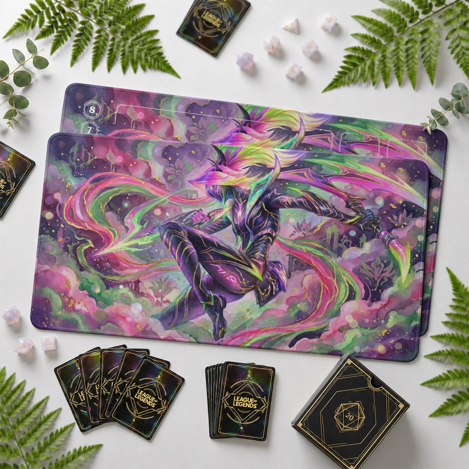 Akali Neon Playmat - LoL Riftbound TCG Mat