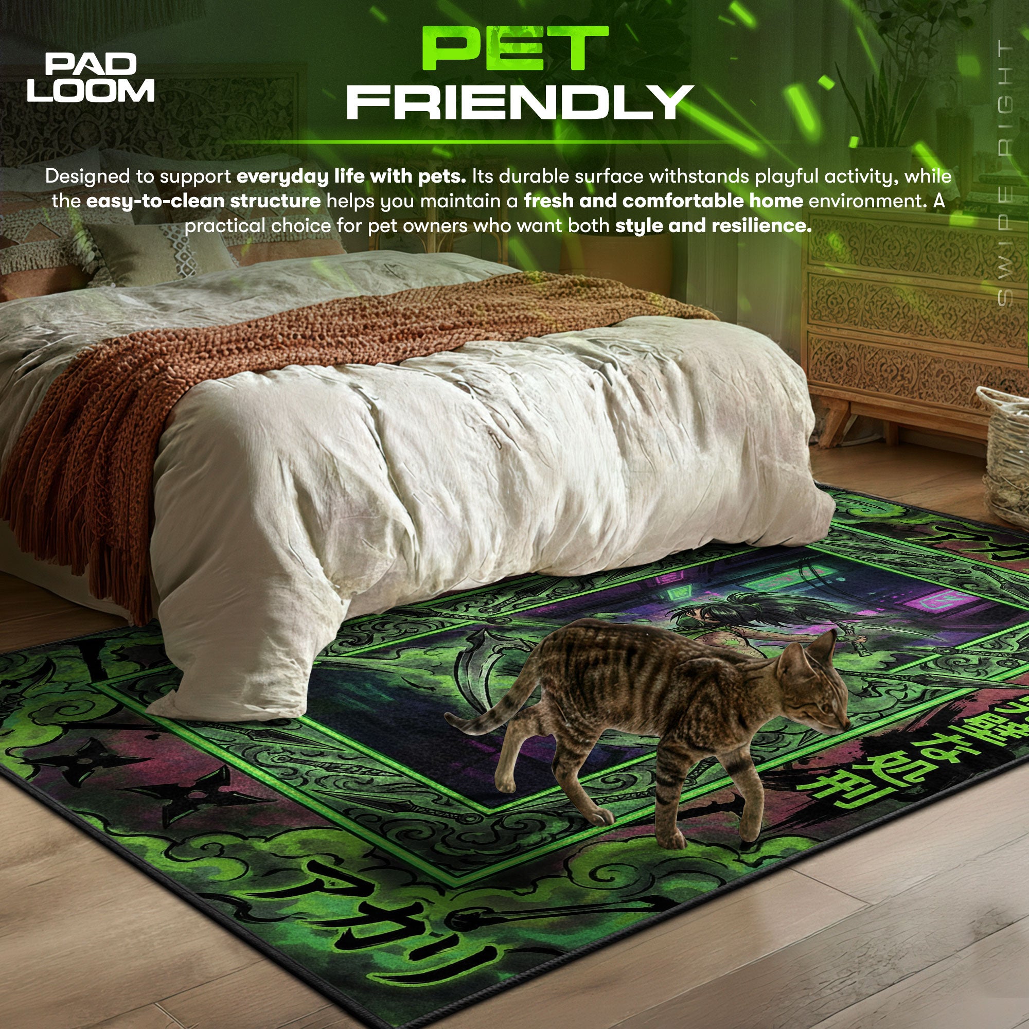 Akali Neon Shroud Rug - League of Legends Chair Mat