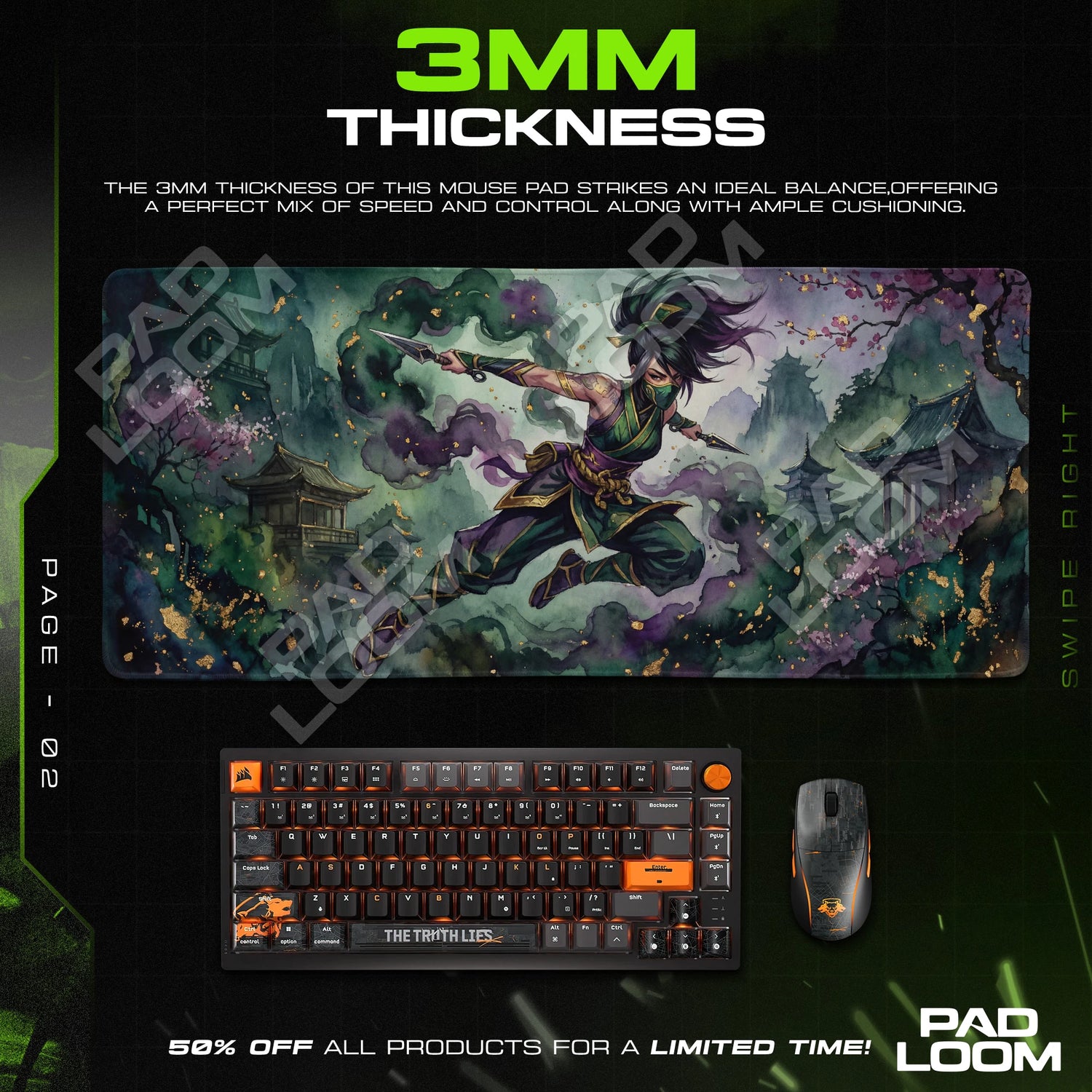 Akali Shadow Dash Mouse Pad - League of Legends Mat