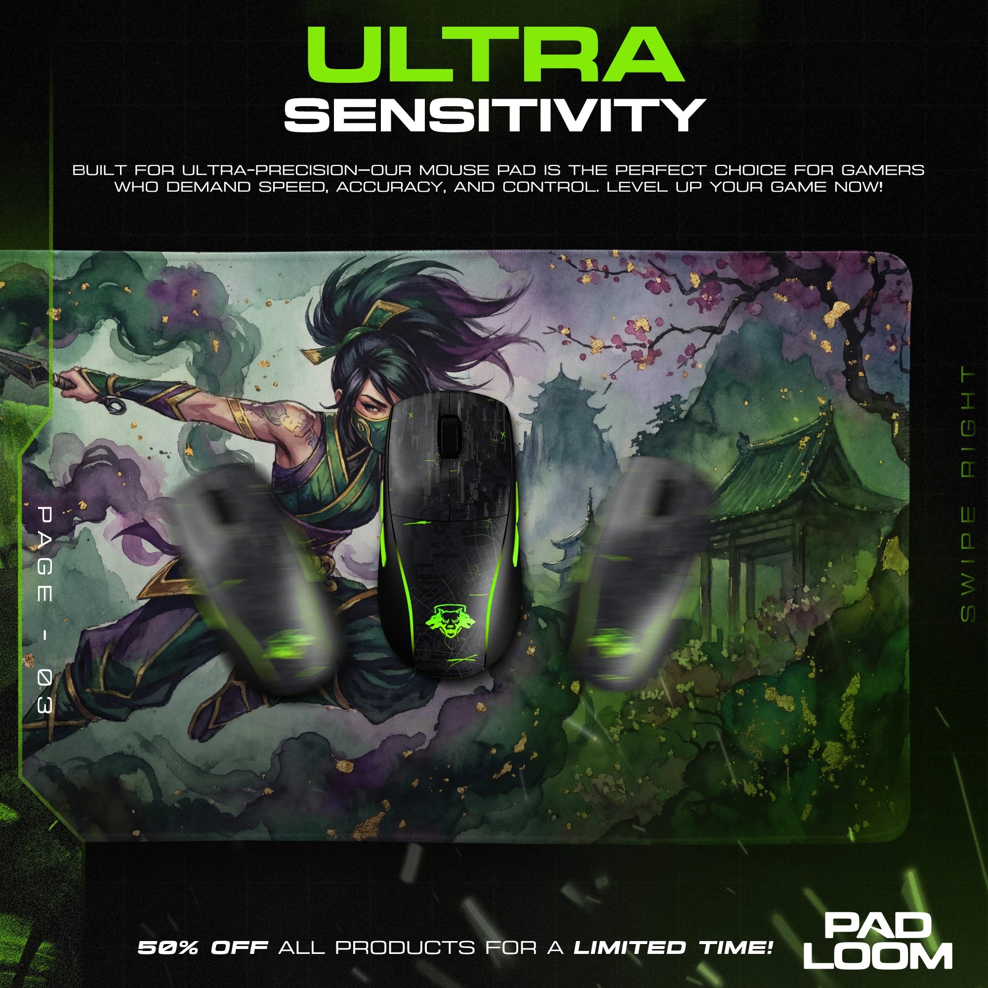 Akali Shadow Dash Mouse Pad - League of Legends Mat