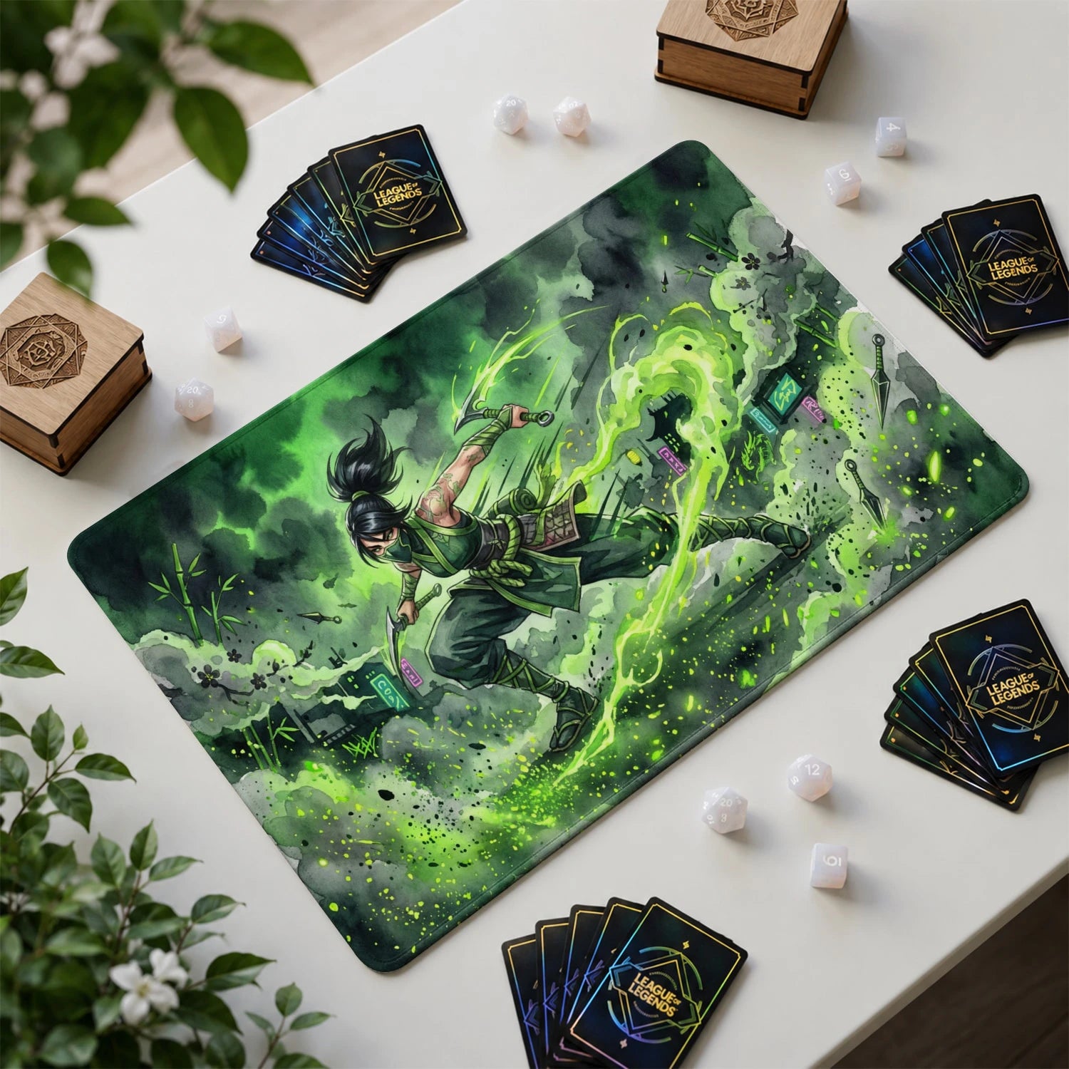 Akali Smoke Playmat - LoL Riftbound TCG Mat