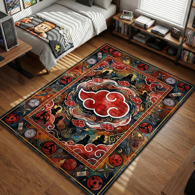 Akatsuki Cloud Rug - Naruto Shippuden Chair Mat