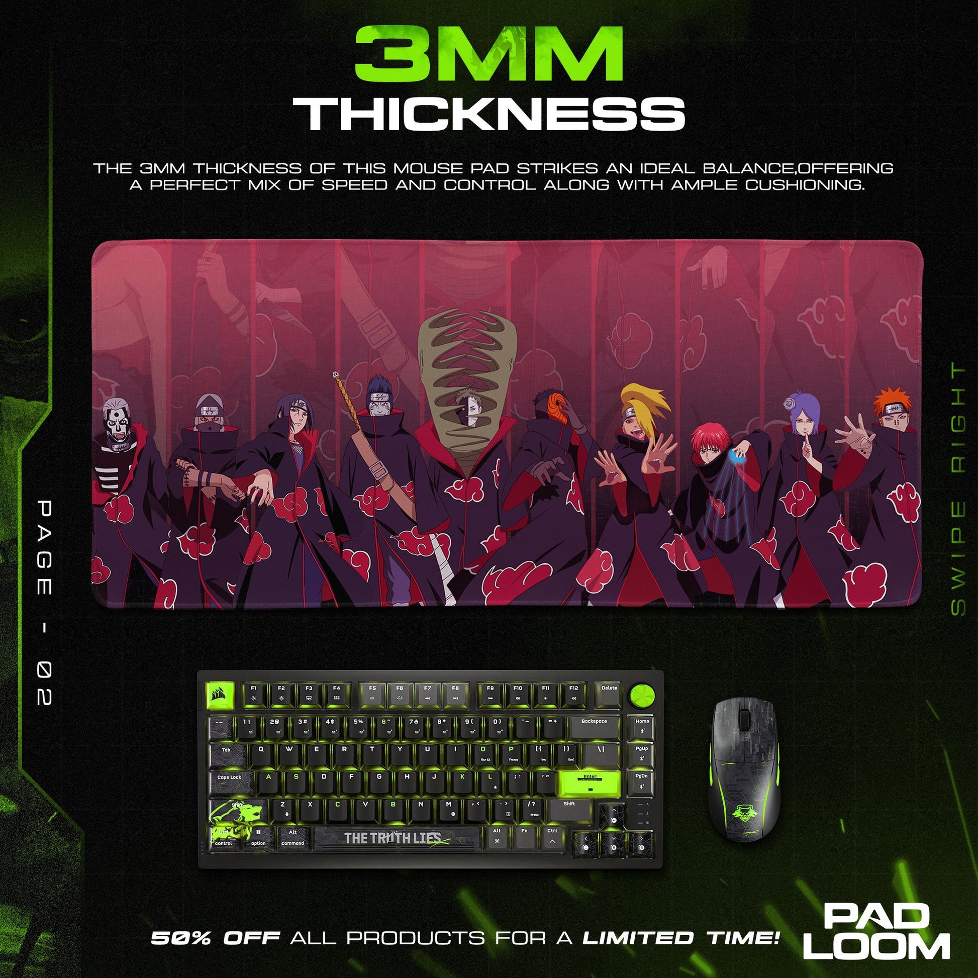 Akatsuki Members Mouse Pad - Rogue Ninja Anime Desk Mat Padloom