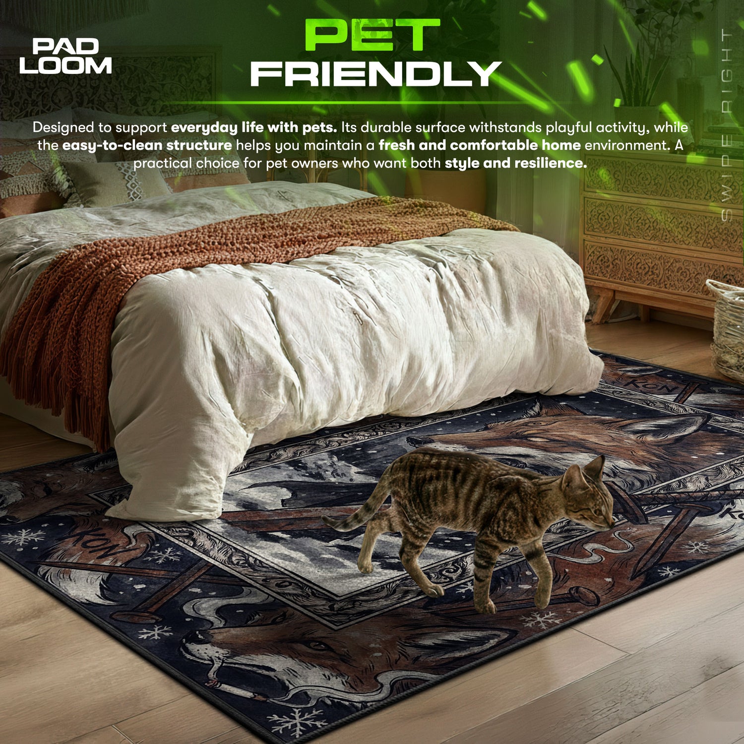 Aki Hayakawa Fox Devil Kon Rug - Chainsaw Man Chair Mat