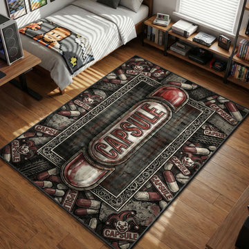Kaneda Capsule Cyberpunk Rug - Akira Chair Mat