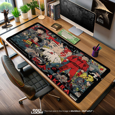 Akira Neo-Tokyo Chaos Mouse Pad, Anime Cyberpunk Desk Mat