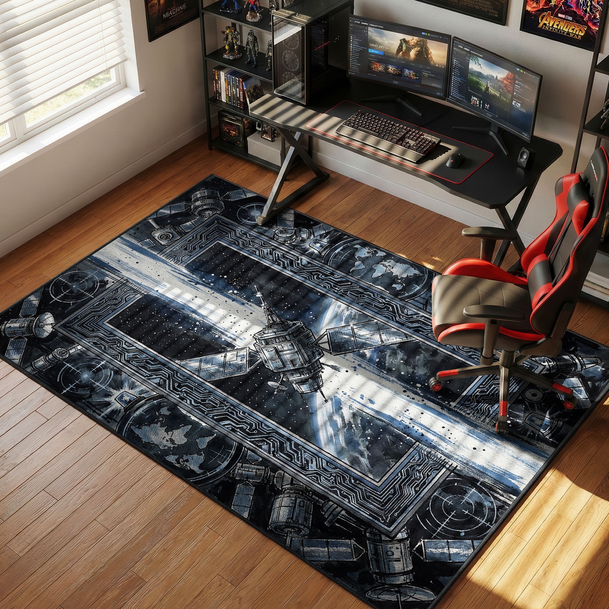 SOL Satellite Orbital Laser Akira Chair rug — main product view