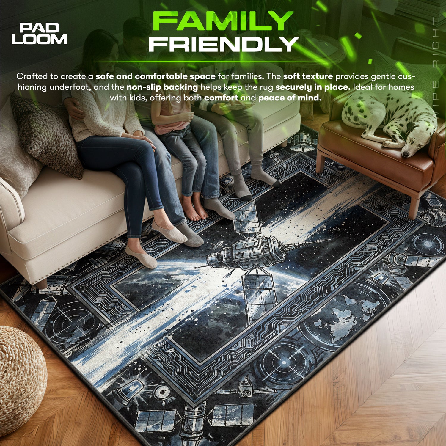 SOL area rug showing full home decor artwork