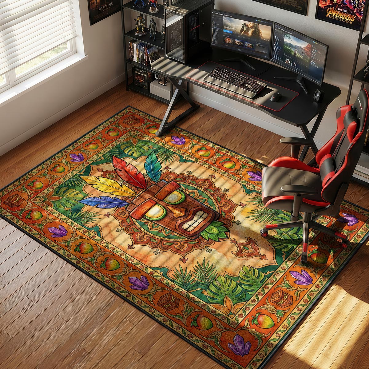 Aku Aku Jungle Crash Bandicoot Room rug — main product view
