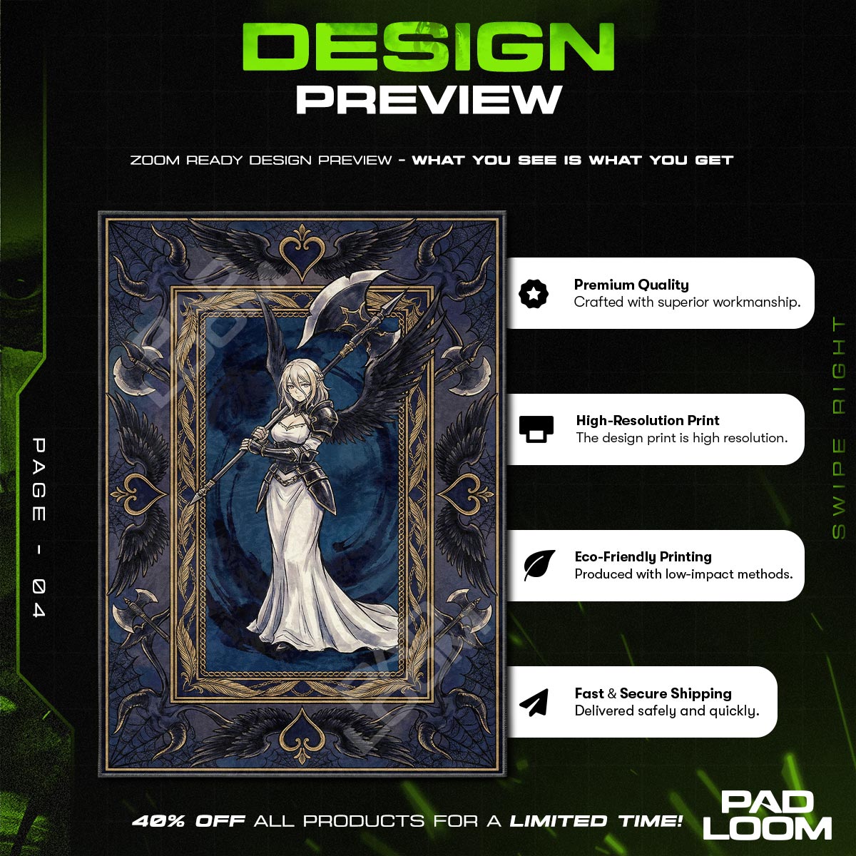 Albedo Guardian Gothic Rug - Overlord Chair Mat