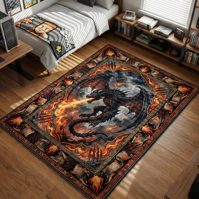 Alduin World Eater Rug - Skyrim Chair Mat