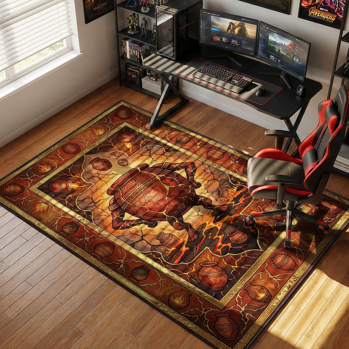 Alexander Iron Fist Magma Rug - Elden Ring Chair Mat