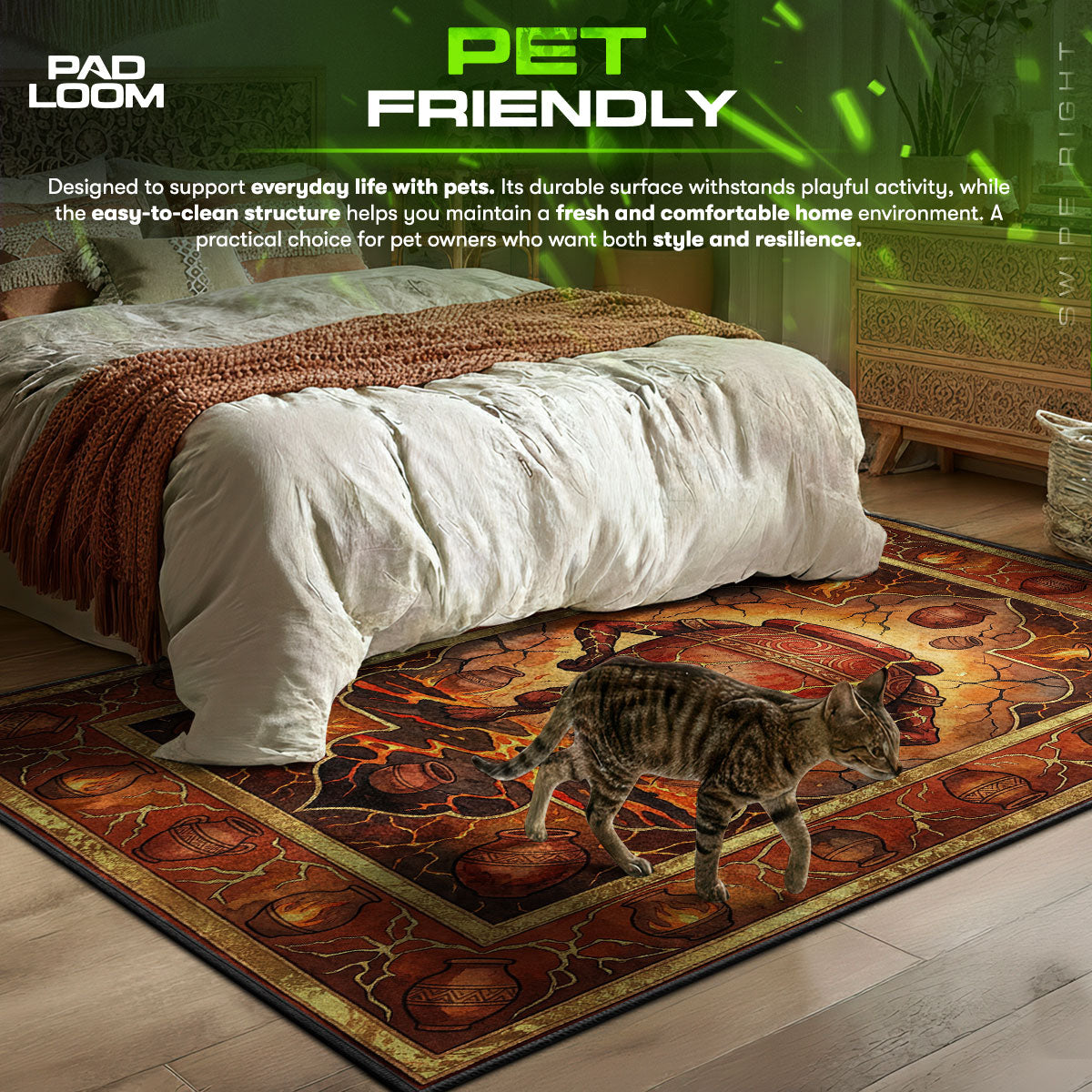 Alexander Iron Fist Magma Rug - Elden Ring Chair Mat