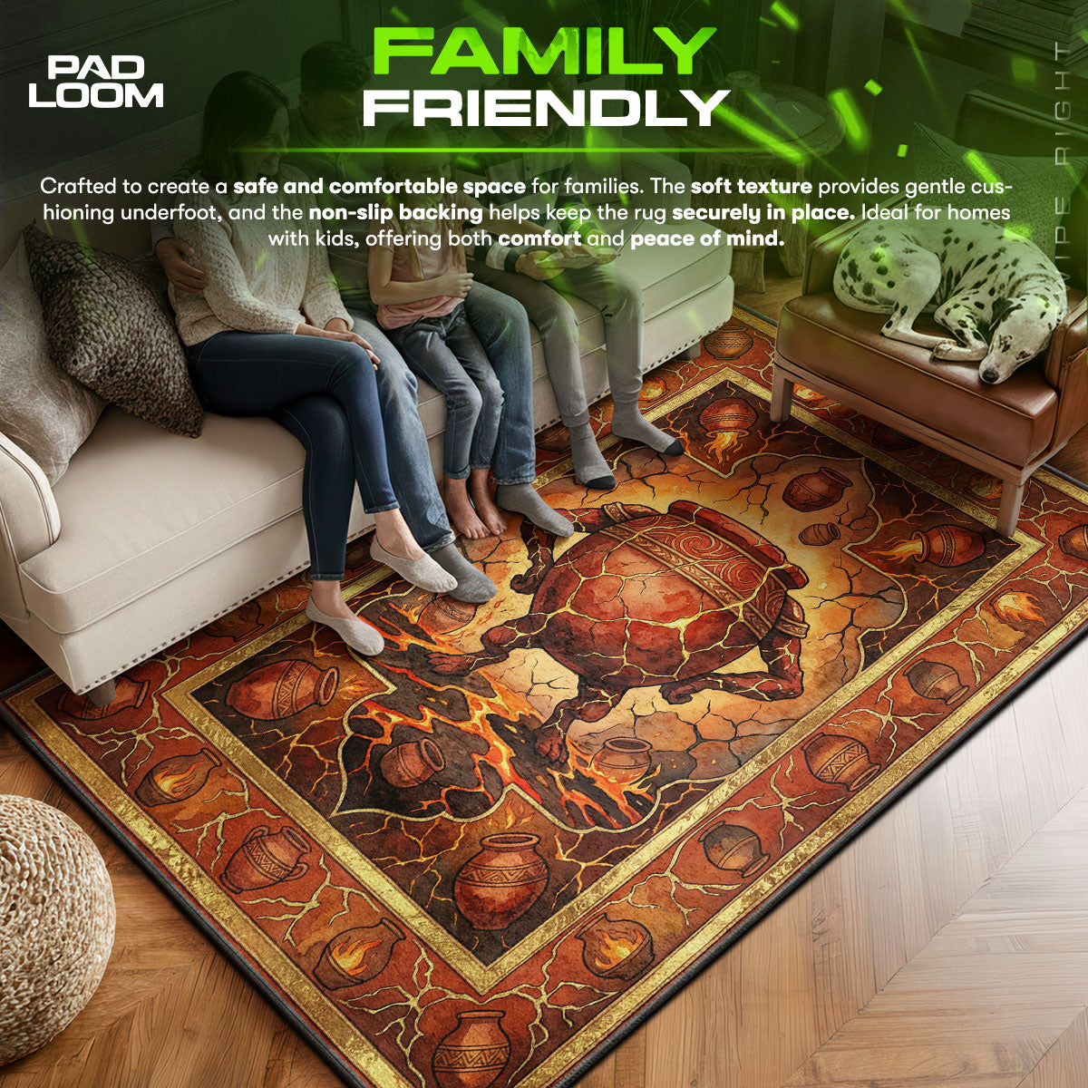 Alexander Iron Fist Magma Rug - Elden Ring Chair Mat