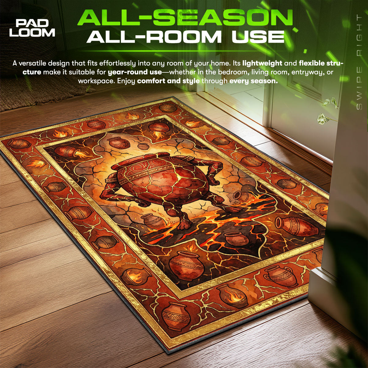 Alexander Iron Fist Magma Rug - Elden Ring Chair Mat