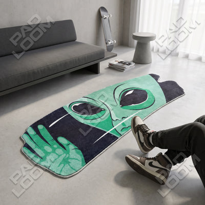 Alien Rug - Shaped Man Cave Area Rug