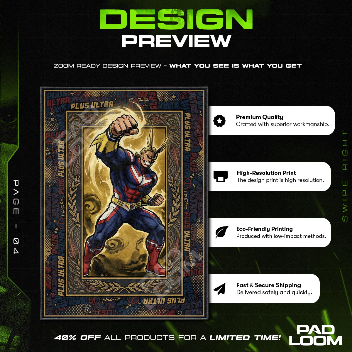 Chair character design printed on rug