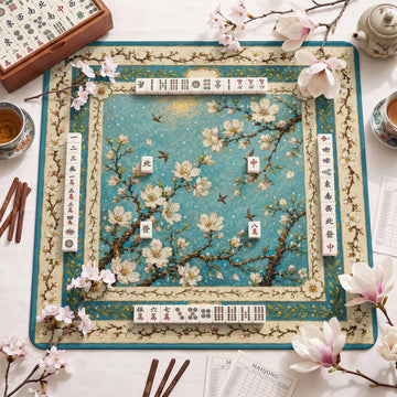 Almond Blossom Mahjong Mat - Mah Jongg Mat