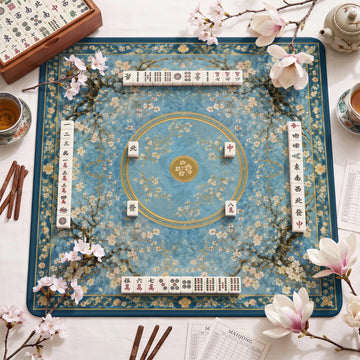 Almond Blossom Mahjong Mat – neoprene mah jongg table mat