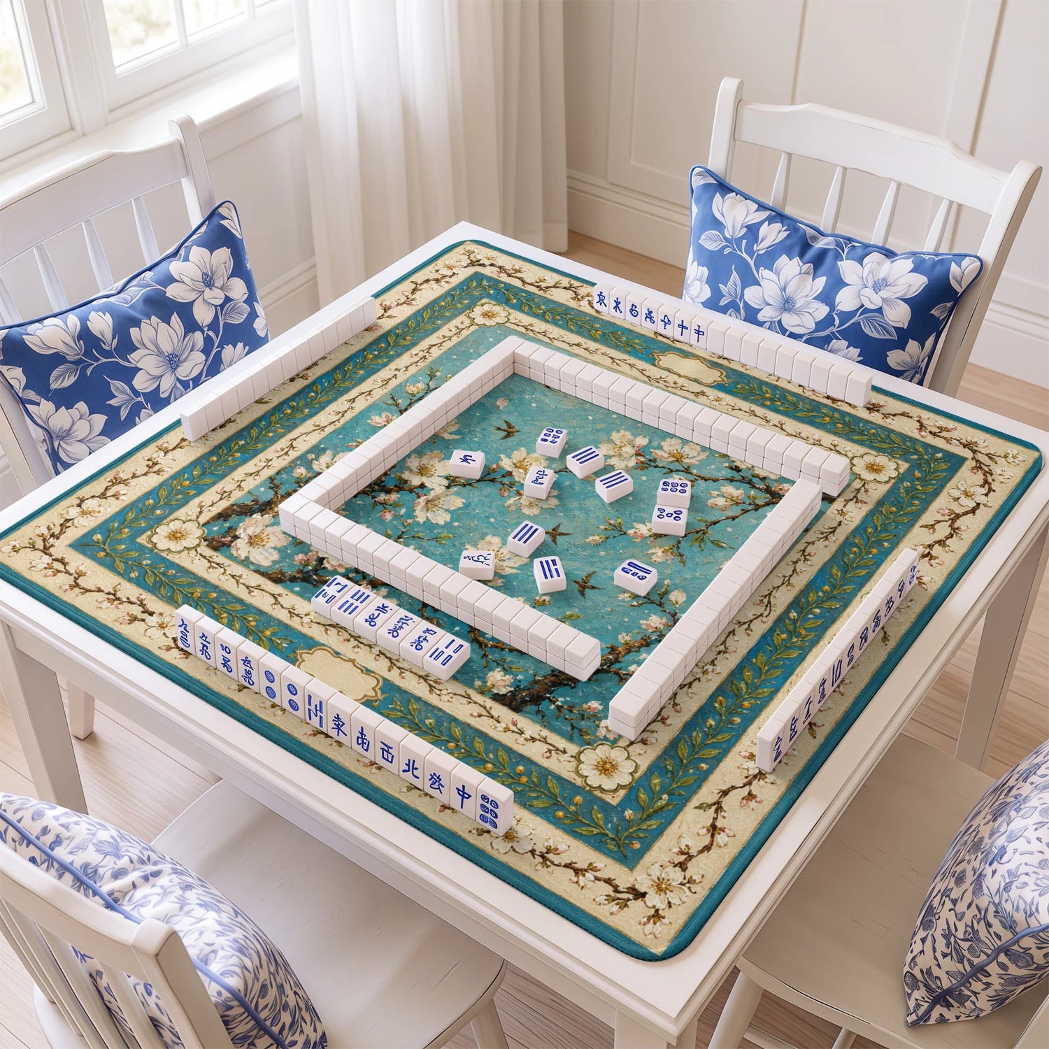 Almond Blossom Mahjong Mat - Mah Jongg Mat