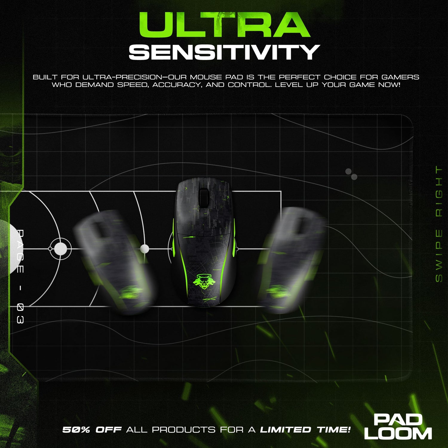 Alpha Centauri Orbit Mouse Pad, Abstract Gaming Desk Mat Padloom