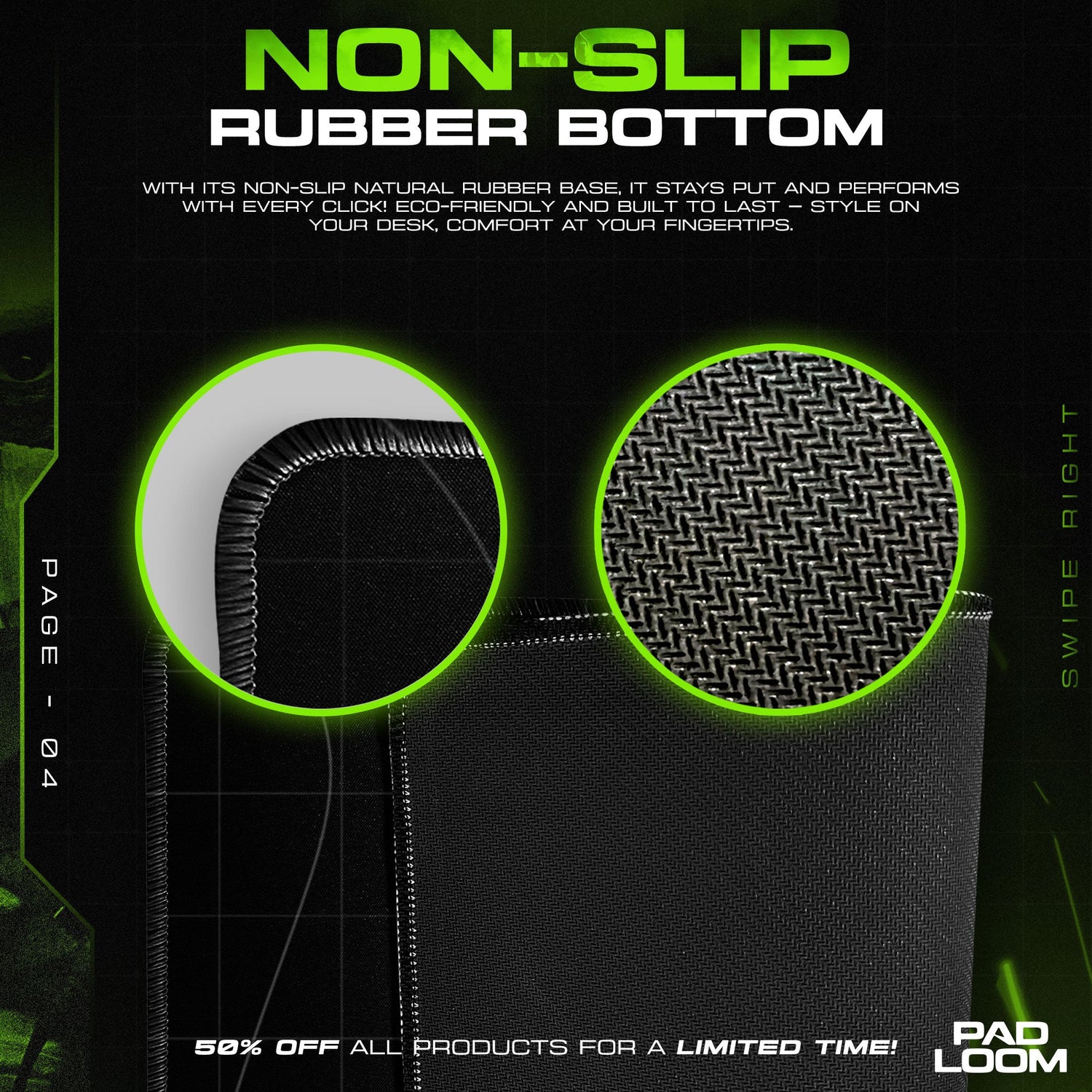 Alpha Centauri Orbit Mouse Pad, Abstract Gaming Desk Mat Padloom