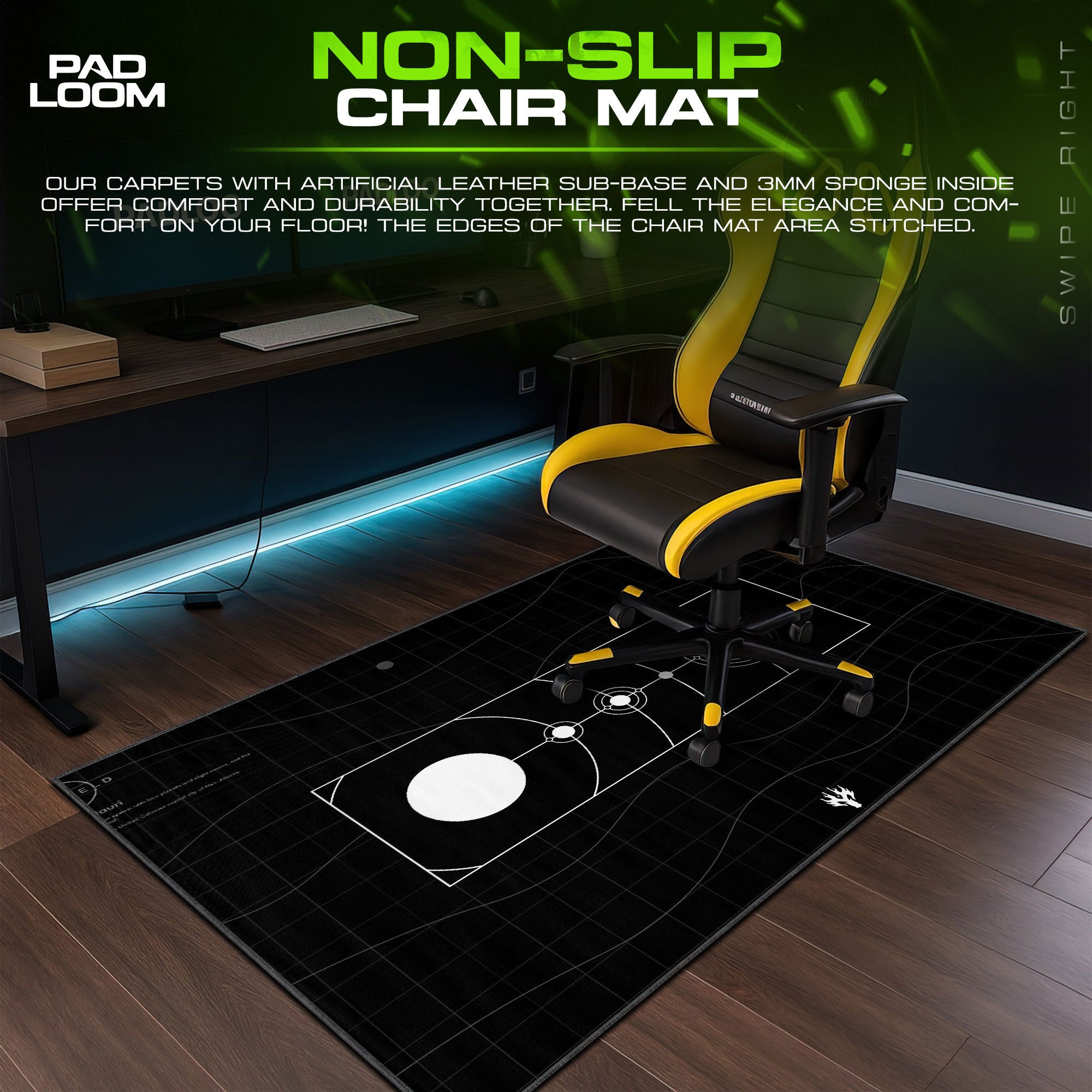 Alpha Centauri Orbit Mouse Pad, Abstract Gaming Desk Mat
