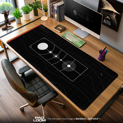 Alpha Centauri Orbit Mouse Pad, Abstract Gaming Desk Mat