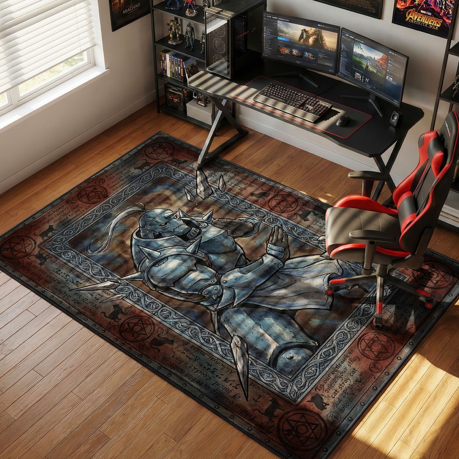 Alphonse Elric Armored Soul Fullmetal Alchemist Chair rug — main product view