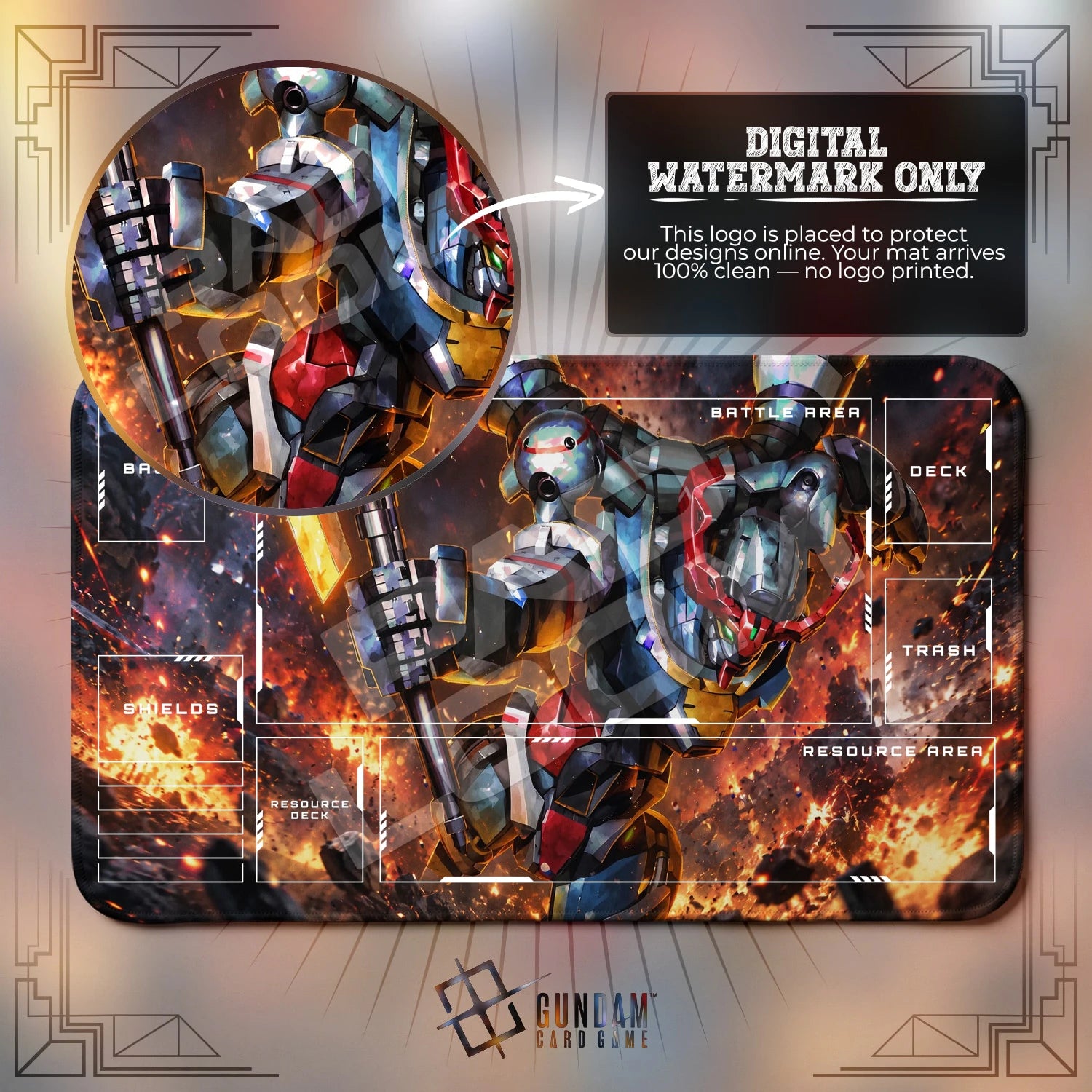 Altron Nataku Playmat - Gundam TCG Card Game Mat