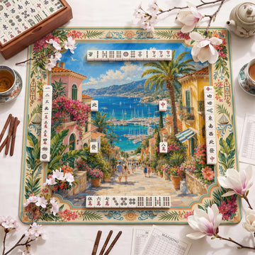 Amalfi Coast Mahjong Mat – neoprene mah jongg table mat