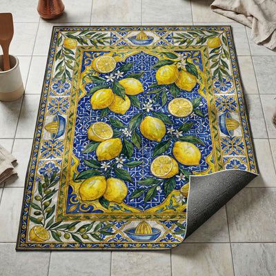 Amalfi Lemon Rug — Italian Kitchen Floor Mat