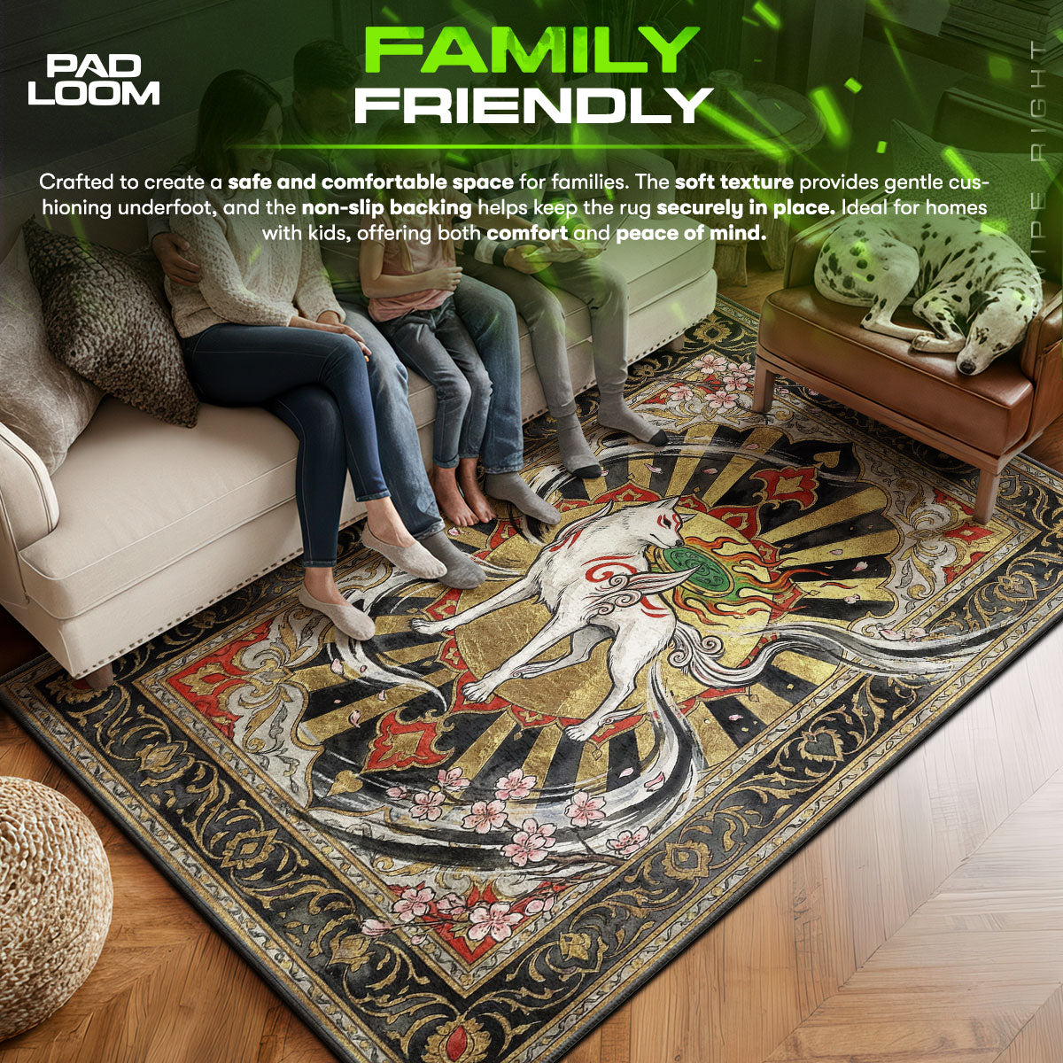 Amaterasu Divine Sun Rug - Okami Chair Mat