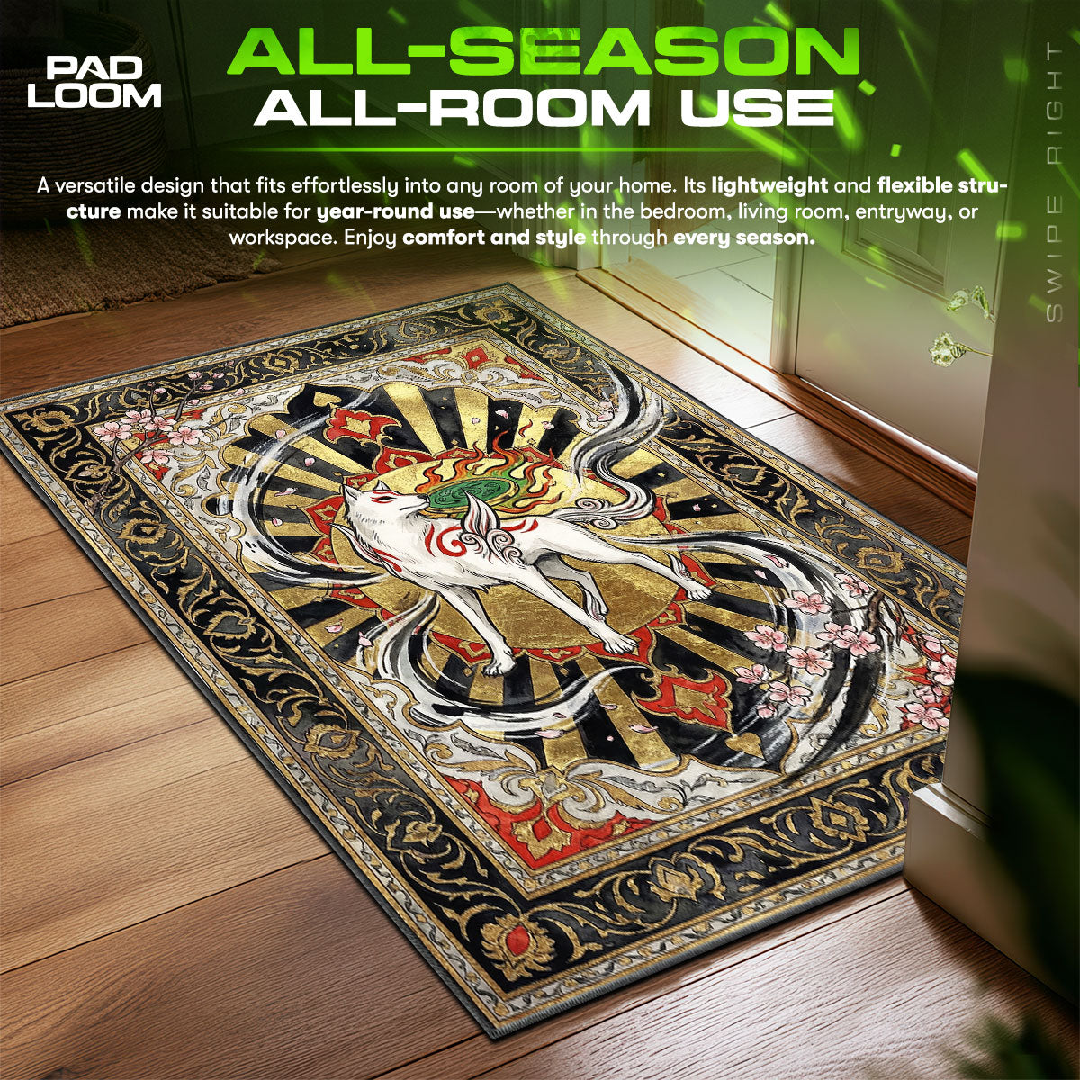 Amaterasu Divine Sun Rug - Okami Chair Mat