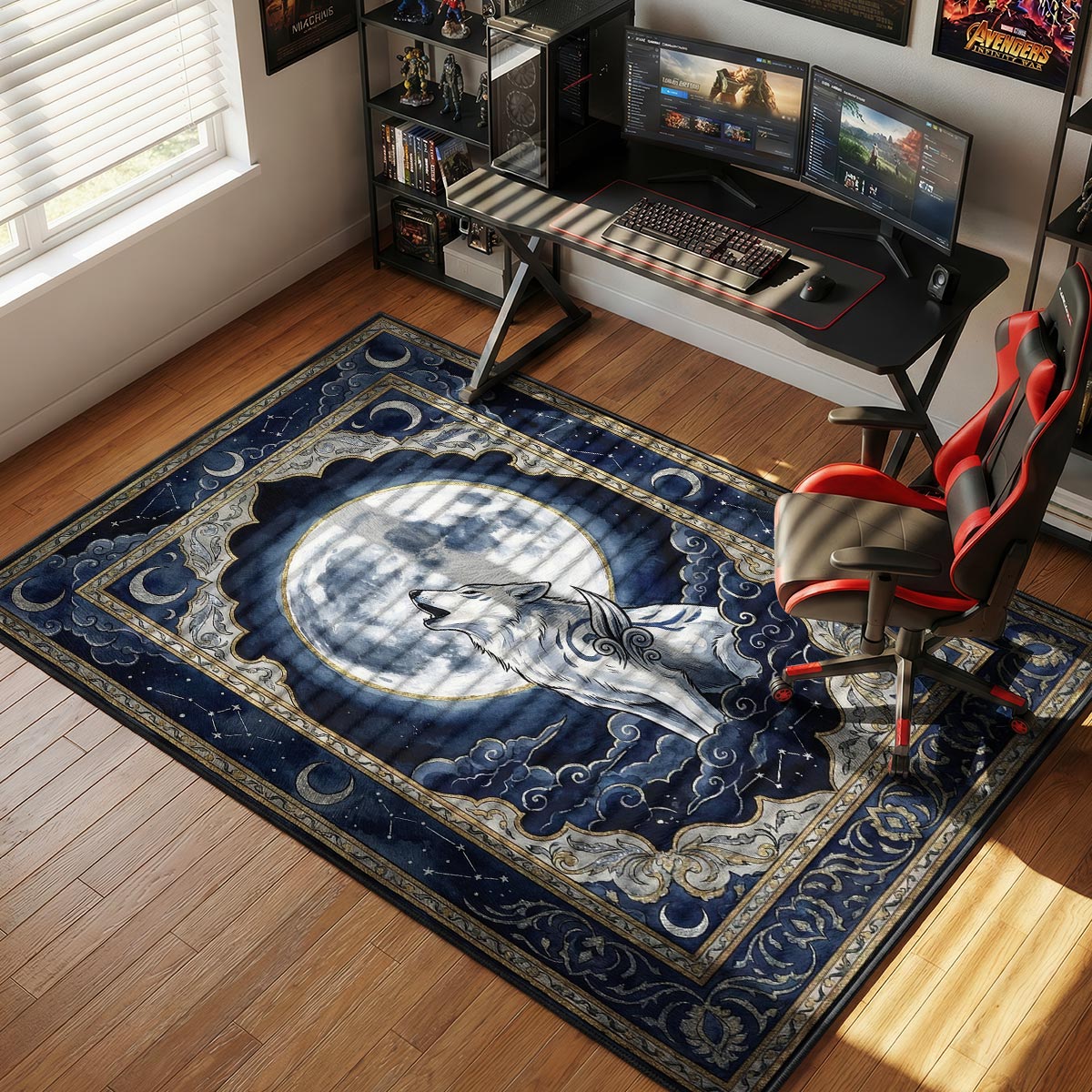 Amaterasu Moon Howl Rug - Okami Chair Mat