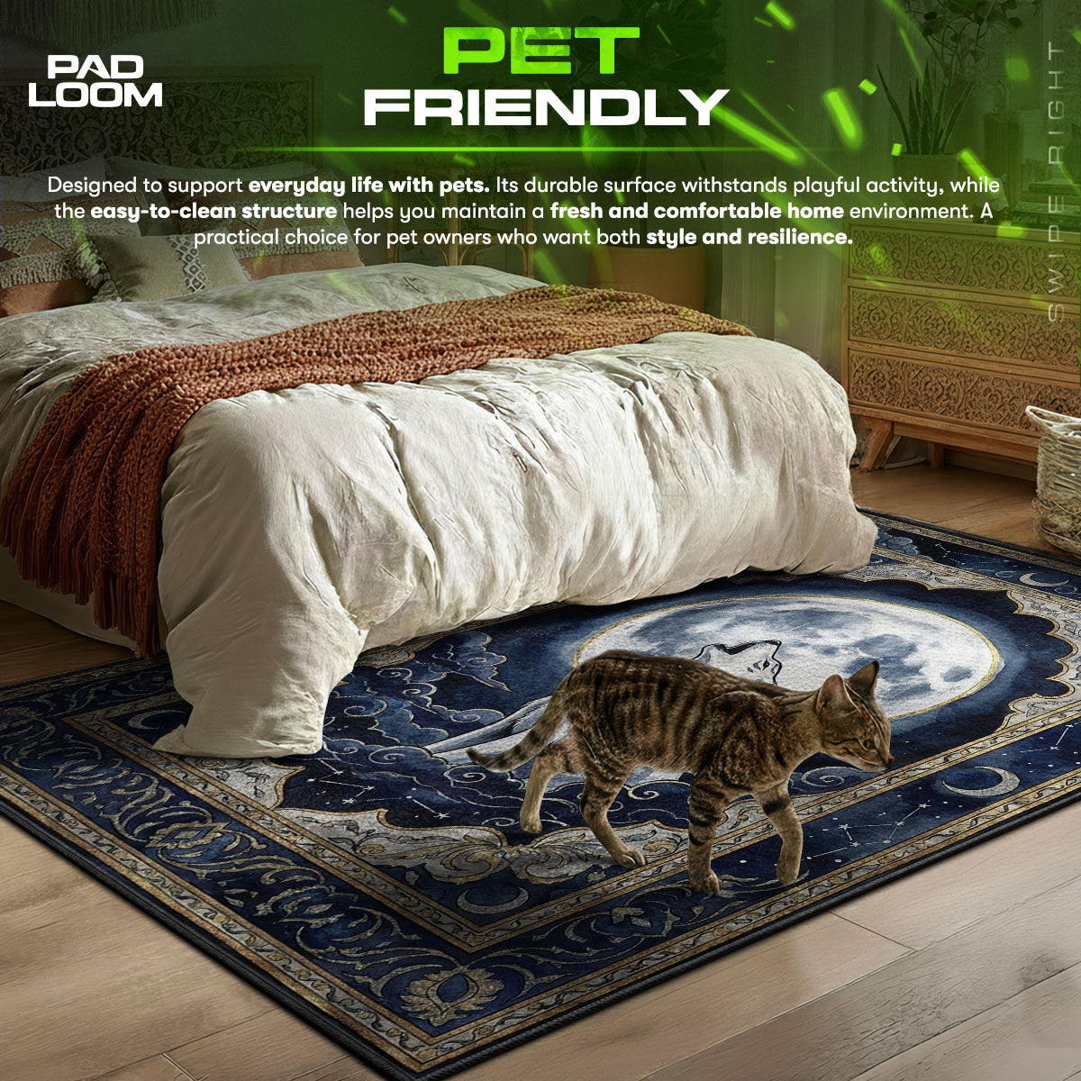 Amaterasu Moon Howl Rug - Okami Chair Mat