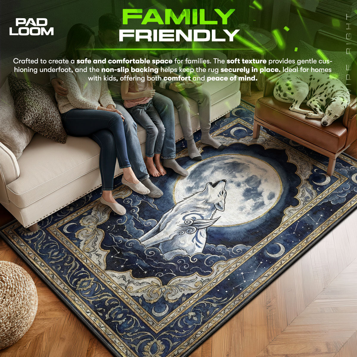 Amaterasu Moon Howl Rug - Okami Chair Mat