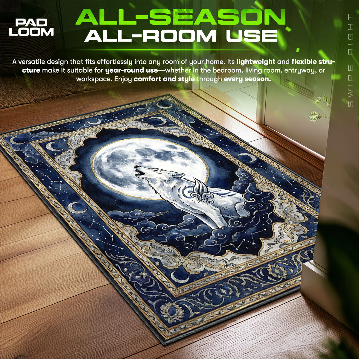 Amaterasu Moon Howl Rug - Okami Chair Mat