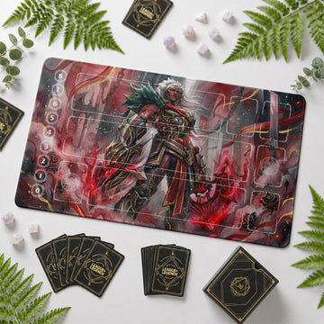 Ambessa Bloodrose Playmat - LoL Riftbound TCG Mat