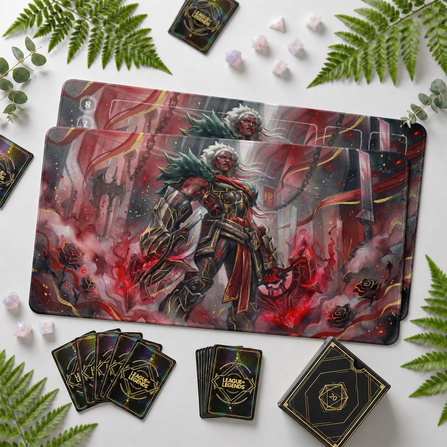 Ambessa Bloodrose Playmat - LoL Riftbound TCG Mat
