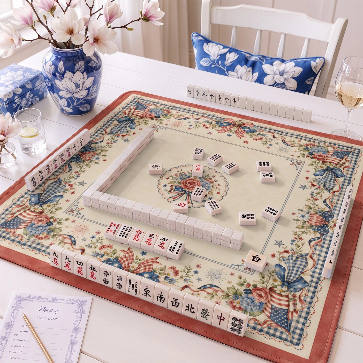Americana Heritage Mahjong Mat - Mah Jongg Mat