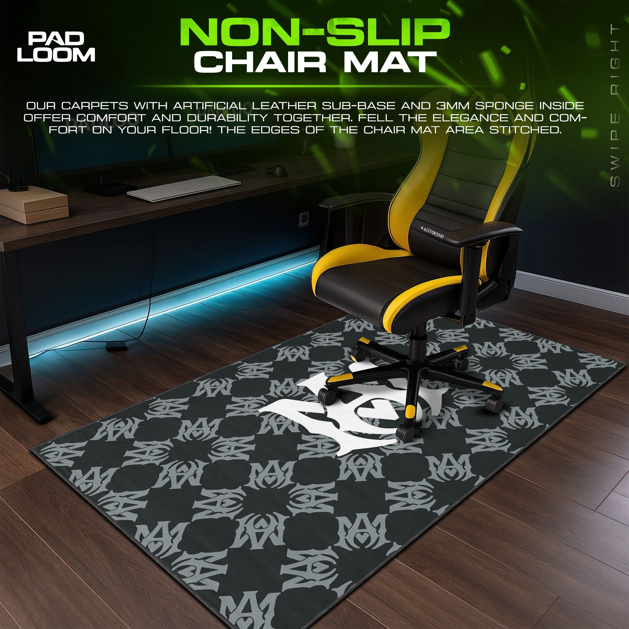 Amiri Mouse Pad - Gothic Emblem Gaming Desk Mat Padloom
