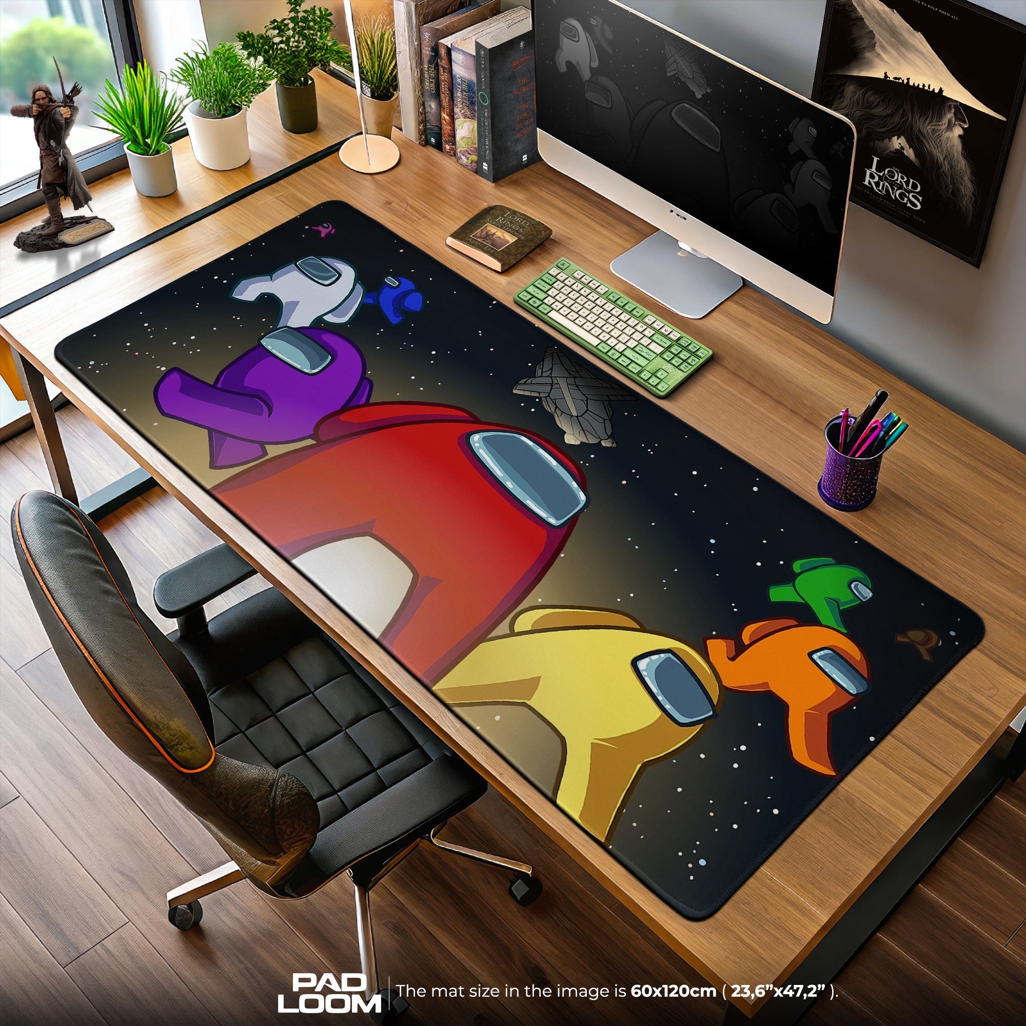 Among Us Mouse Pad, Galactic Voyage Gaming Desk Mat