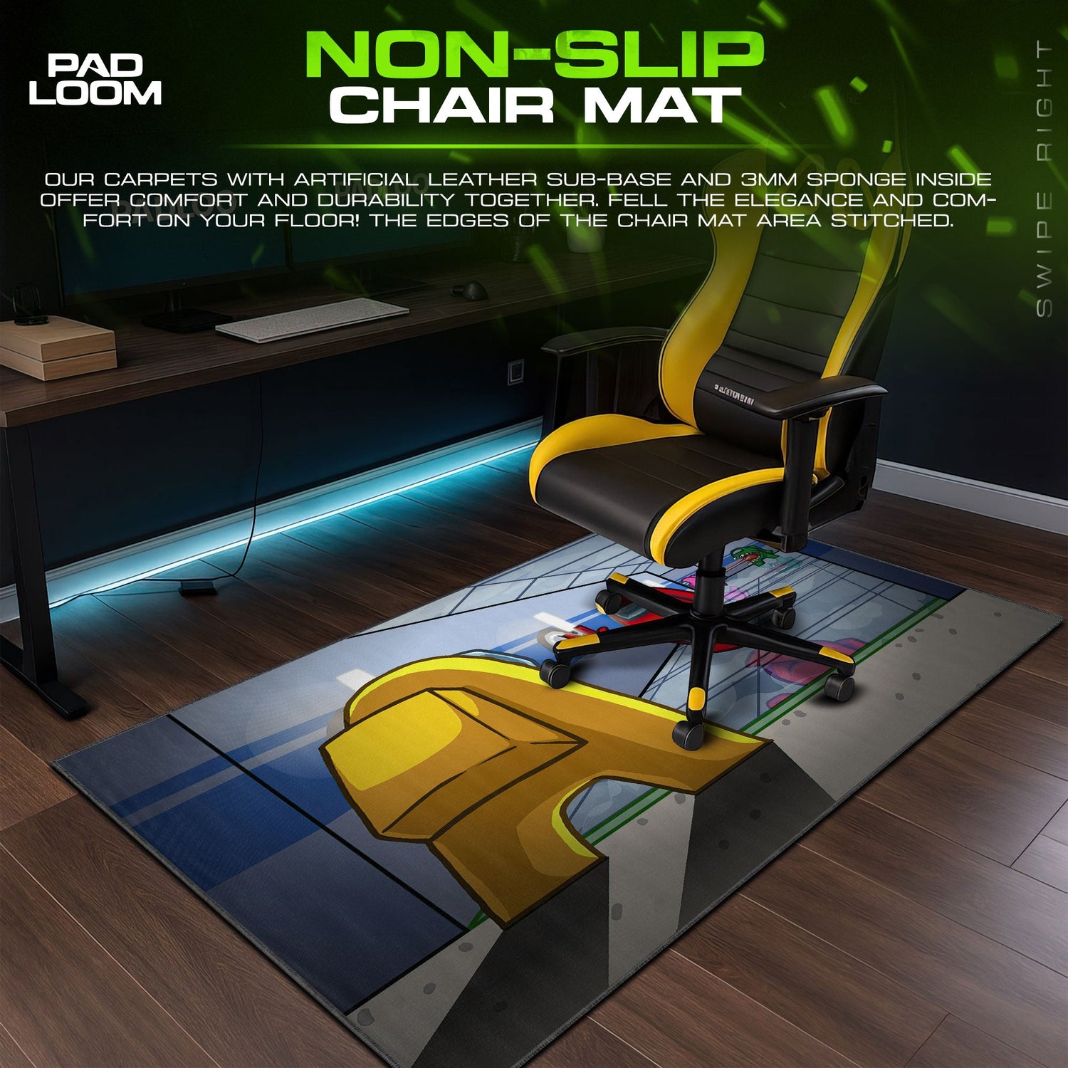Among Us Mouse Pad, Hallway Encounter Gaming Desk Mat Padloom