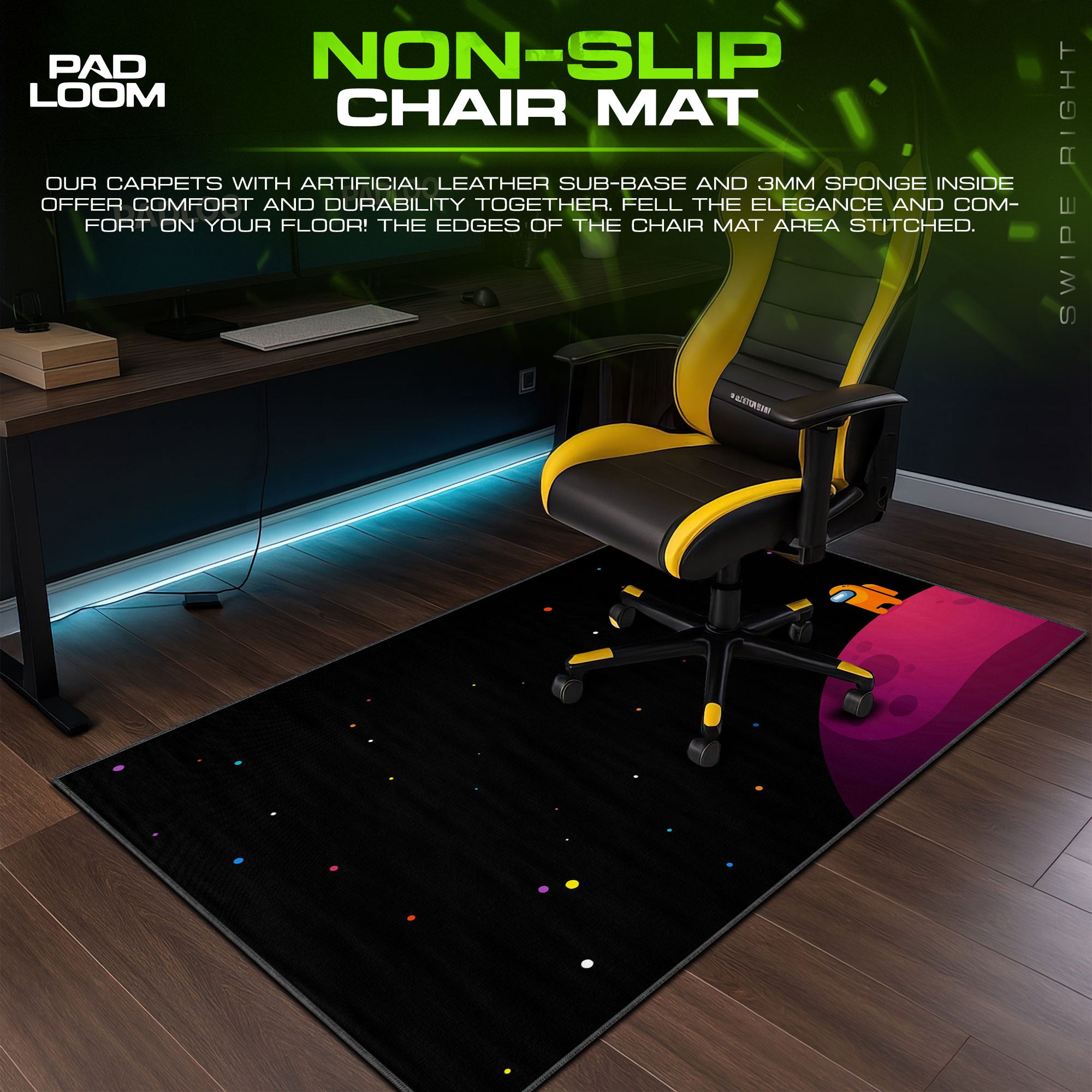 Among Us Orange Crewmate Mouse Pad, Game Desk Mat