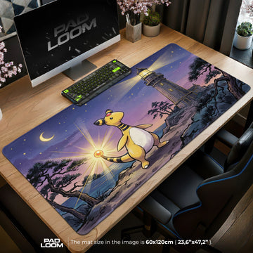 Ampharos Lighthouse Glow Mouse Pad - Pokemon Desk Mat