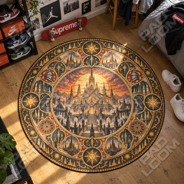 Anor Londo Sunset Round Rug - Dark Souls Chair Mat