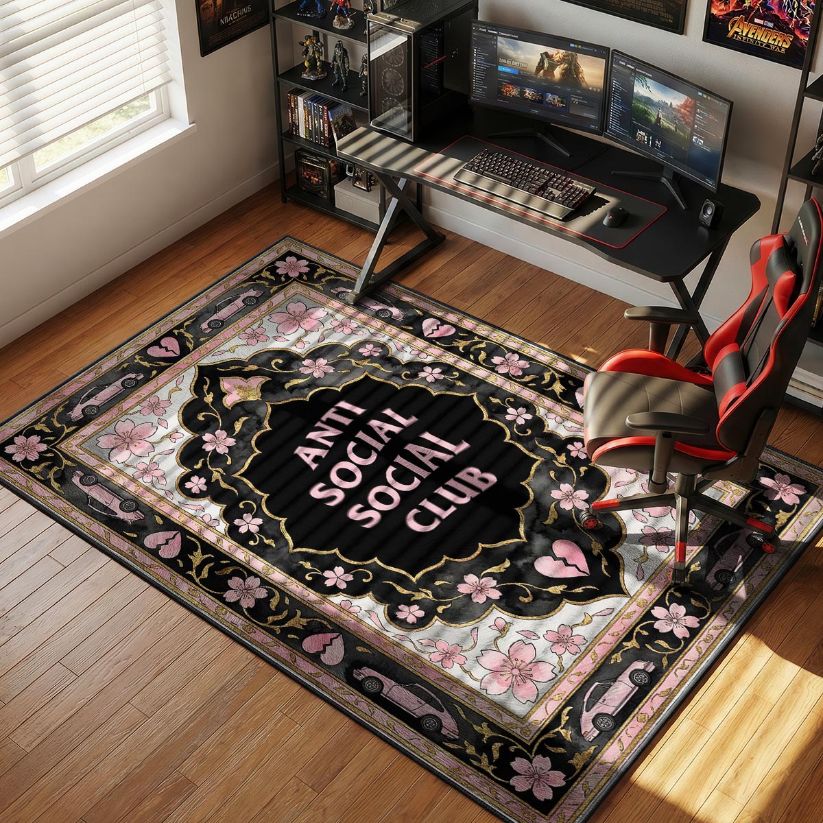 Anti Social Social Club Sakura Streetwear Floor rug — main product view