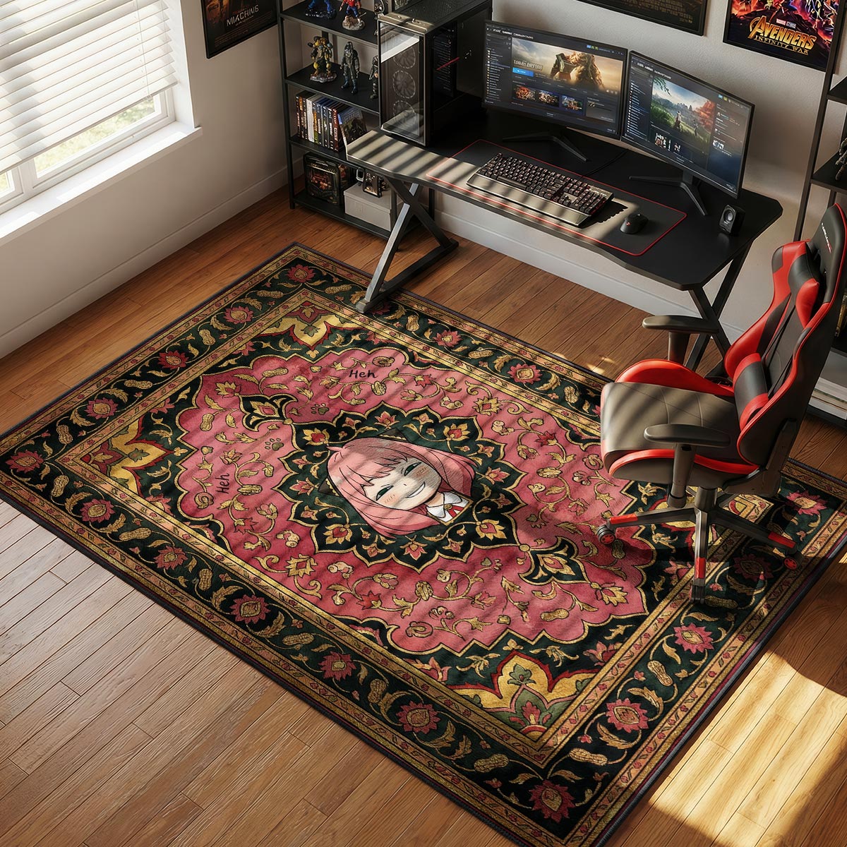 Anya Forger Heh Face Rug - Spy x Family Chair Mat